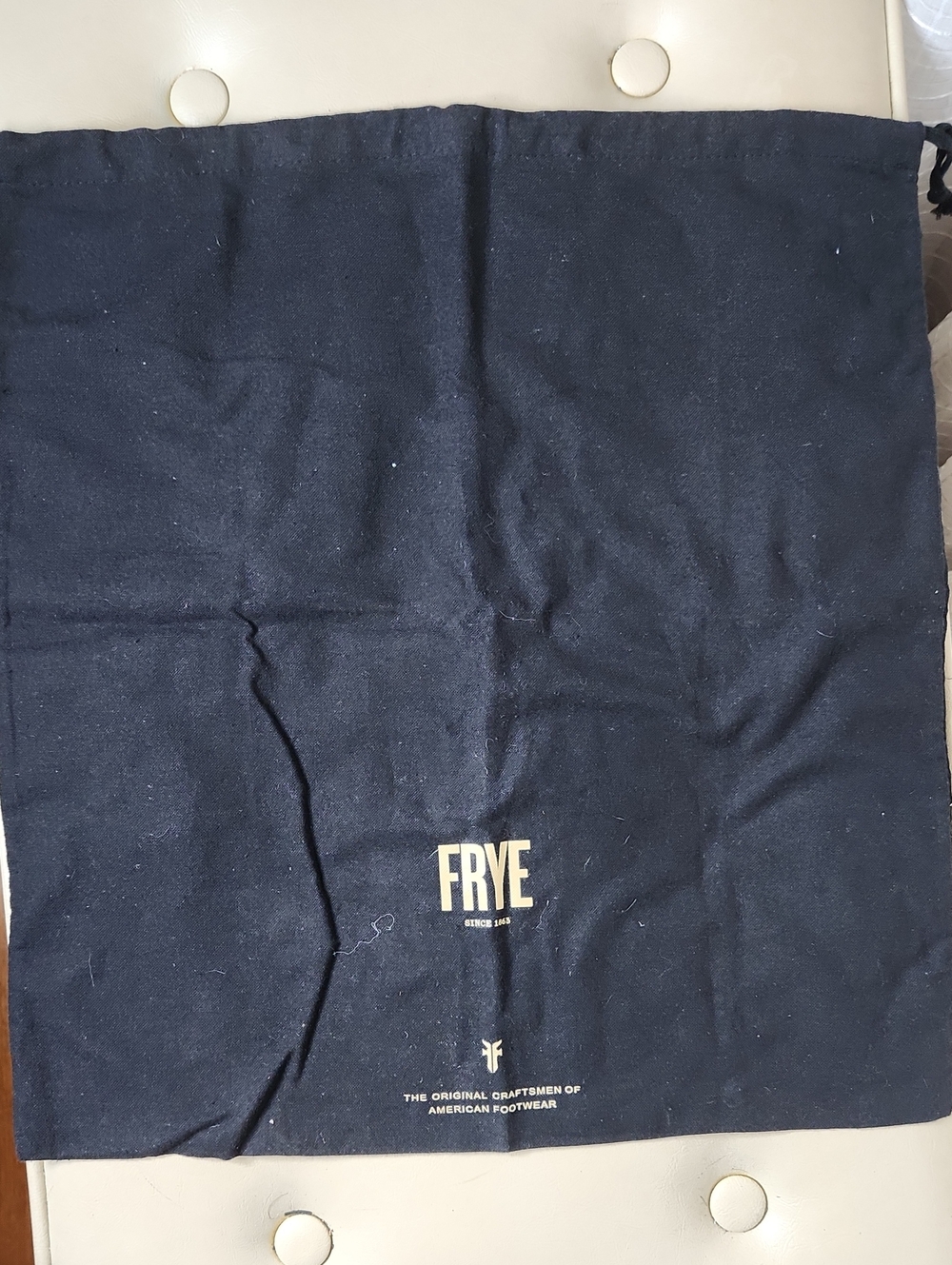 Frye Dust Bag Black Storage Travel Protection Lightweight Drawstring